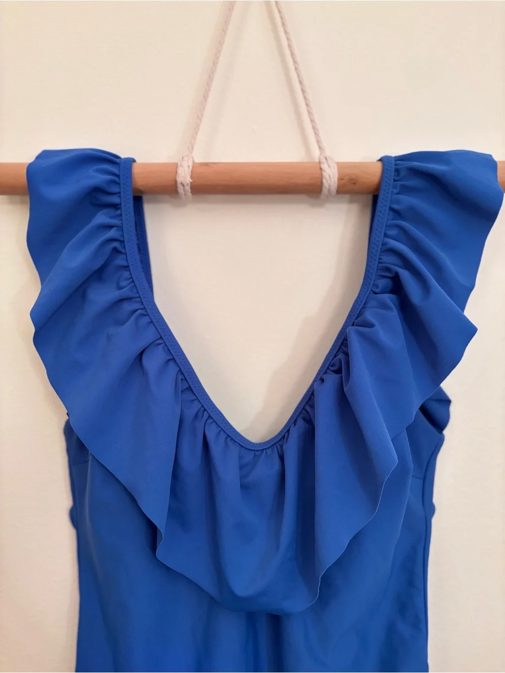 Altar'd State Royal Blue Ruffle One-Piece Swimsuit
